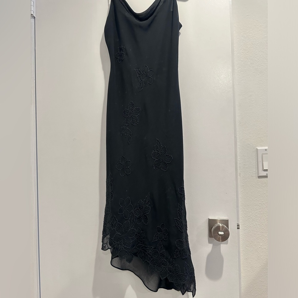 Black formal beaded dressss celevie